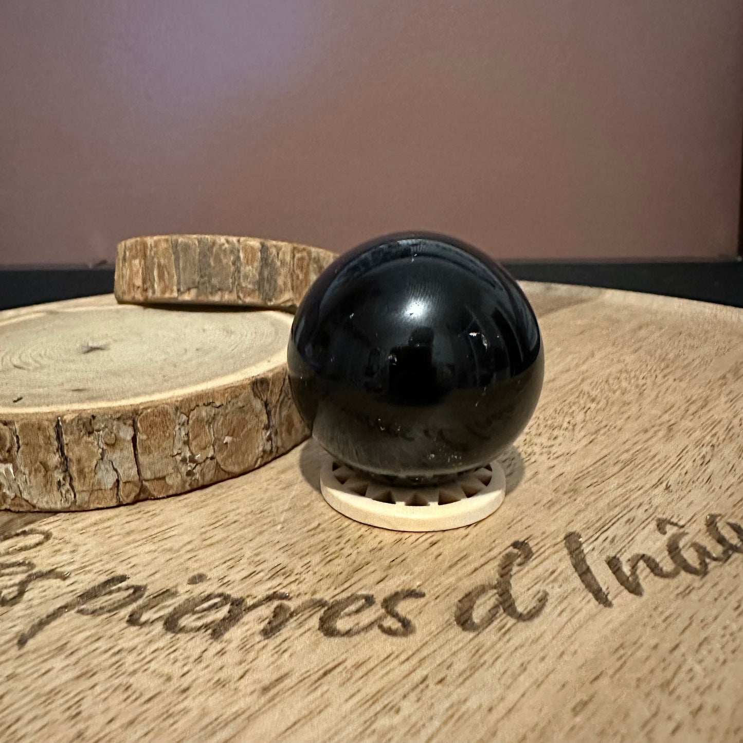 Sphère Tourmaline Noire – Ancrage, Protection | Réf. 362 (163gr)