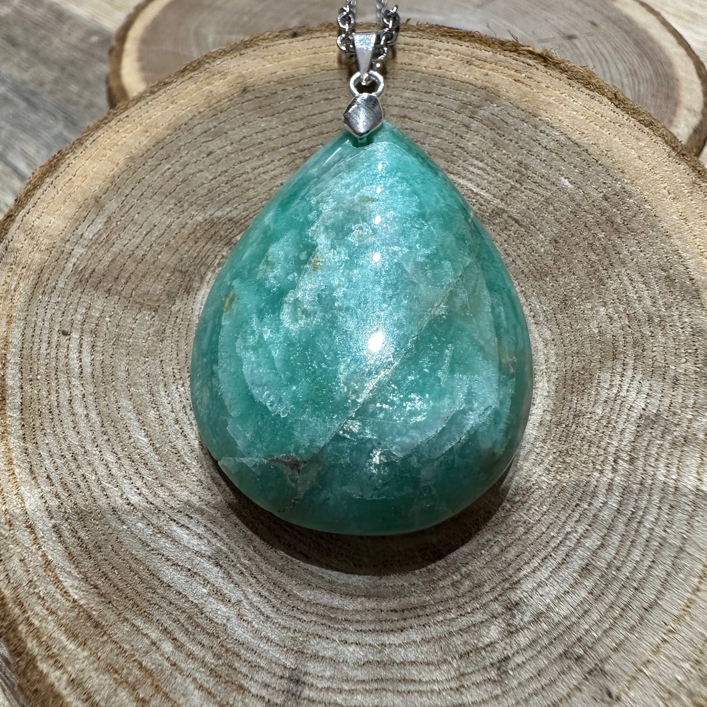 Pendentif goutte Amazonite