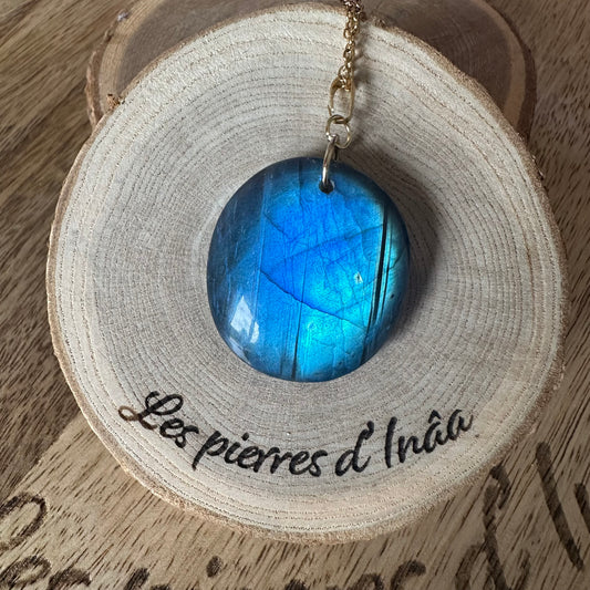 Pendentif Labradorite  – Protection, Intuition et Bouclier énergétique (REF 206)