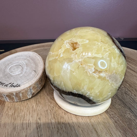 Sphère en Septaria – Stabilité & introspection émotionnelle (Réf. 231) 837gr