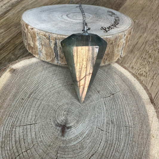 Pendule Labradorite – Intuition, Protection & Clairvoyance | Réf. 6