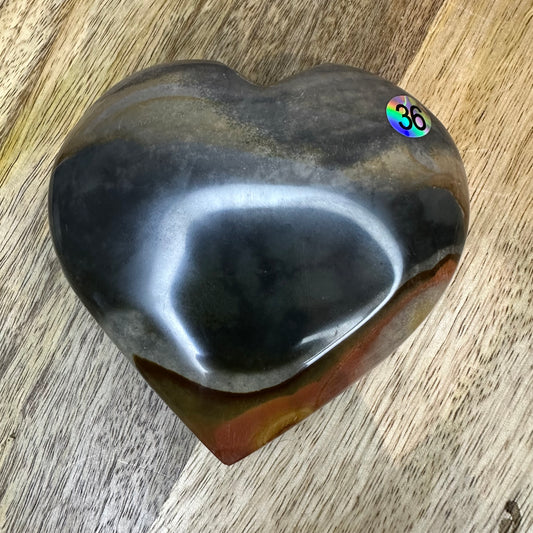 Coeur Jaspe Polychrome – Protection, Clarté et Réussite (réf 36) 349g