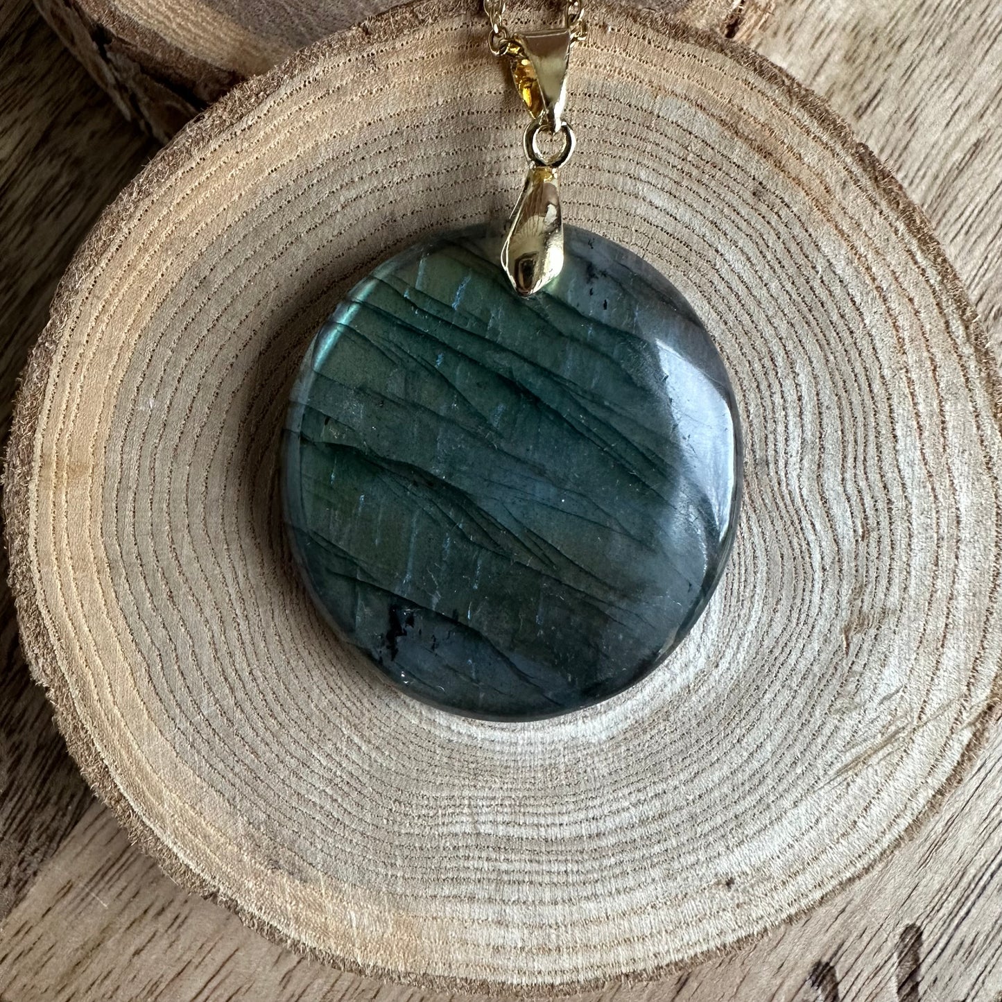 Pendentif Labradorite  – Protection, Intuition et Bouclier énergétique (REF 375)