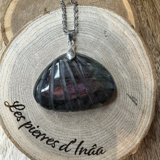 Pendentif Labradorite  – Protection, Intuition et Bouclier énergétique (REF:464)