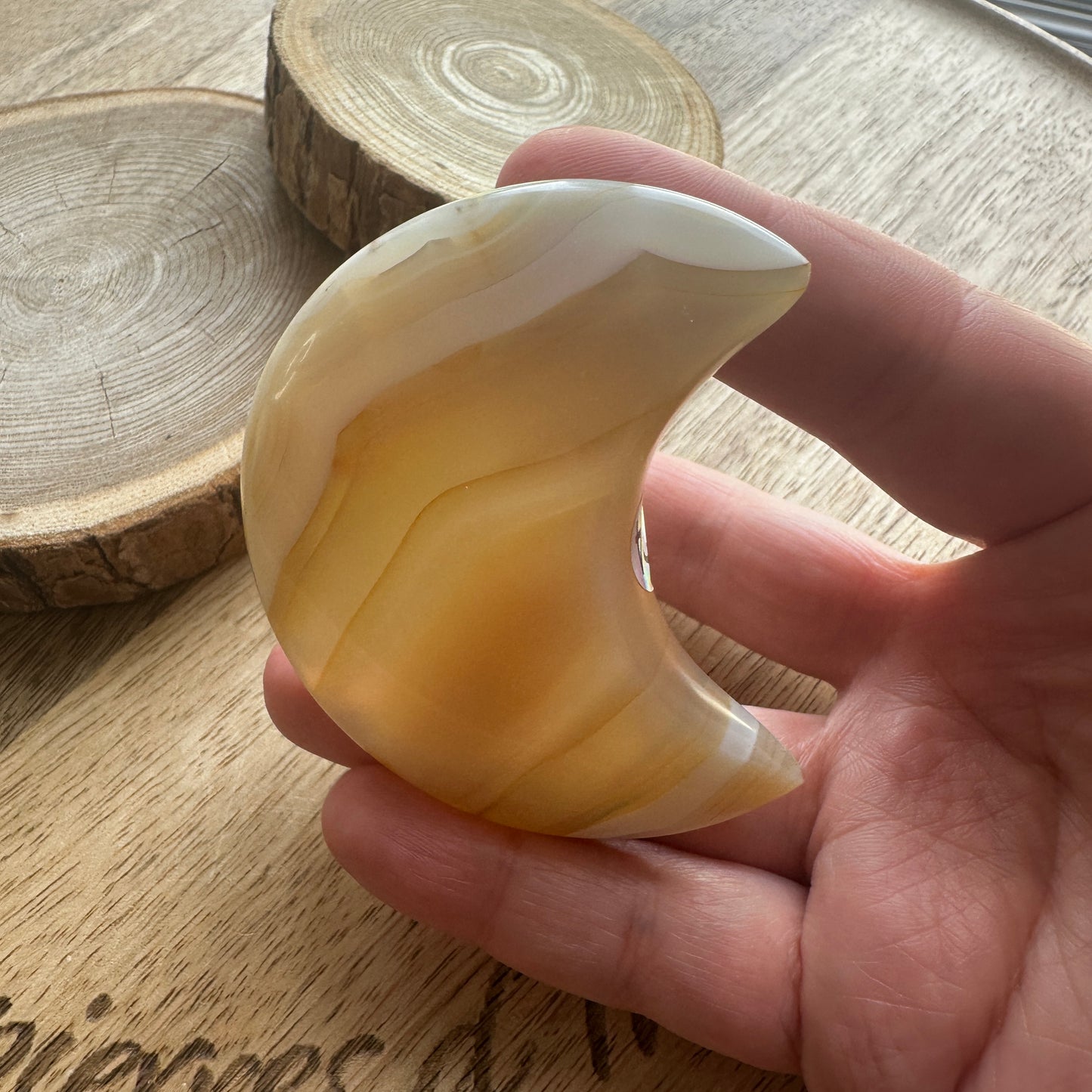 Demie lune Agate – Joie de vivre et Optimisme - REF: 124
