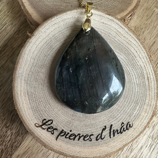 Pendentif Labradorite  – Protection, Intuition et Bouclier énergétique (REF 262)