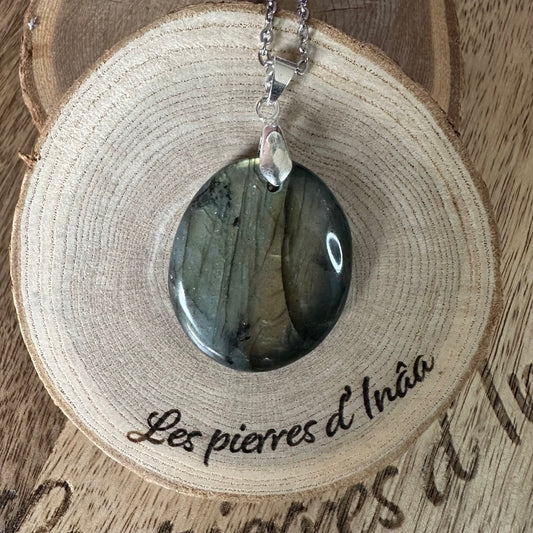 Pendentif Labradorite  – Protection, Intuition et Bouclier énergétique (REF 208)