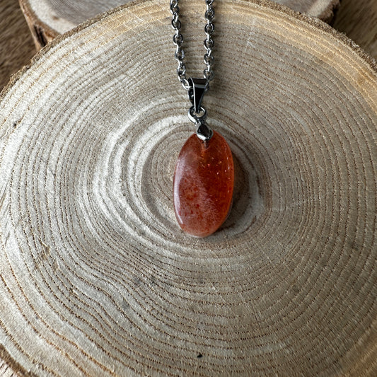 Pendentif Pierre de Soleil 6mm – Joie de vivre, estime de soi et affirmation rèf: 189