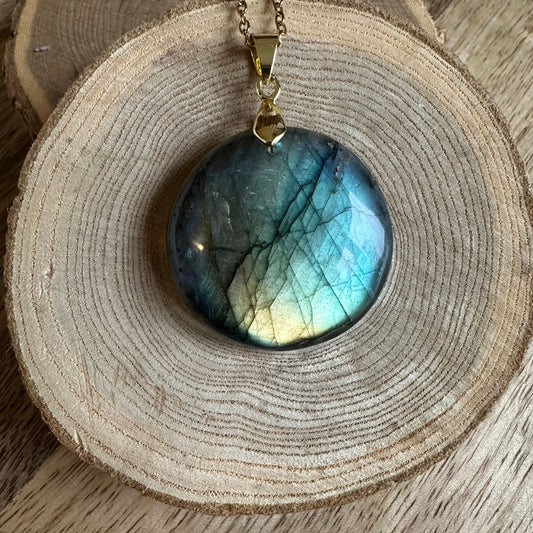 Pendentif Labradorite  – Protection, Intuition et Bouclier énergétique (REF 344)
