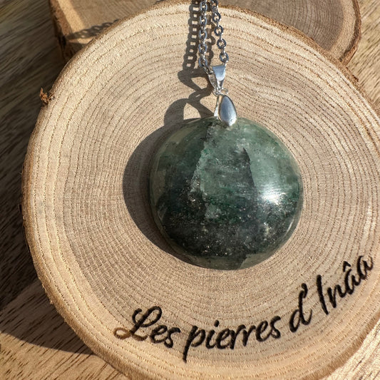 Fuschite pendentif –  auto-grison - régénération émotionnelle Réf. 26