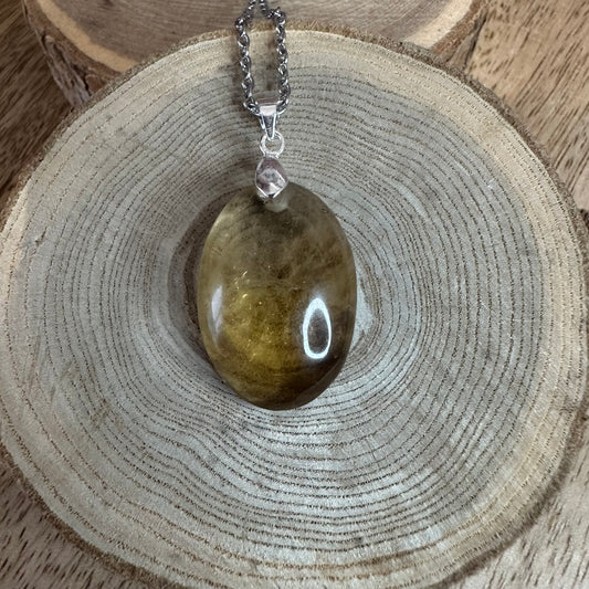 Pendentif Citrine Naturelle  – Joie de vivre, Intuition et Abondance REF:422