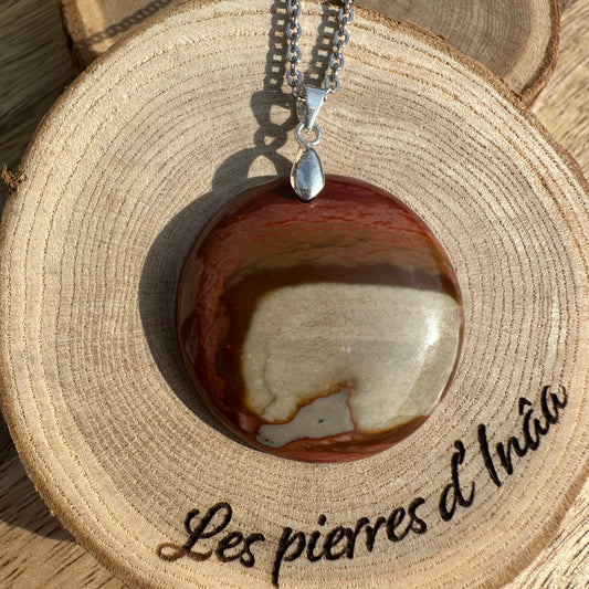 Pendentif Jaspe Polychrome  – Protection, Clarté et Réussite  - REF 31