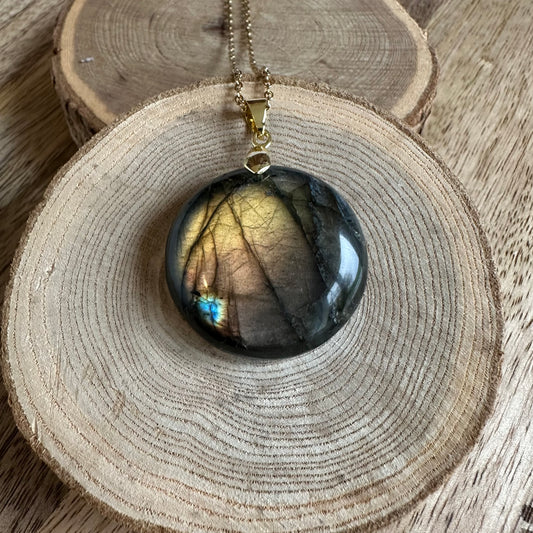 Pendentif Labradorite  – Protection, Intuition et Bouclier énergétique (REF 351)
