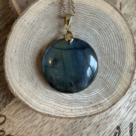 Pendentif Labradorite  – Protection, Intuition et Bouclier énergétique (REF 345)