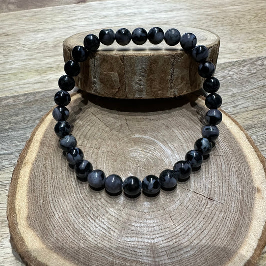 Bracelet Gabro 6mm – Autoguérison, Clarté émotionnelle et Ancrage profond (Qualité A+)