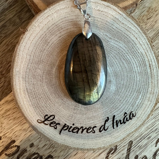Pendentif Labradorite  – Protection, Intuition et Bouclier énergétique (REF 271)