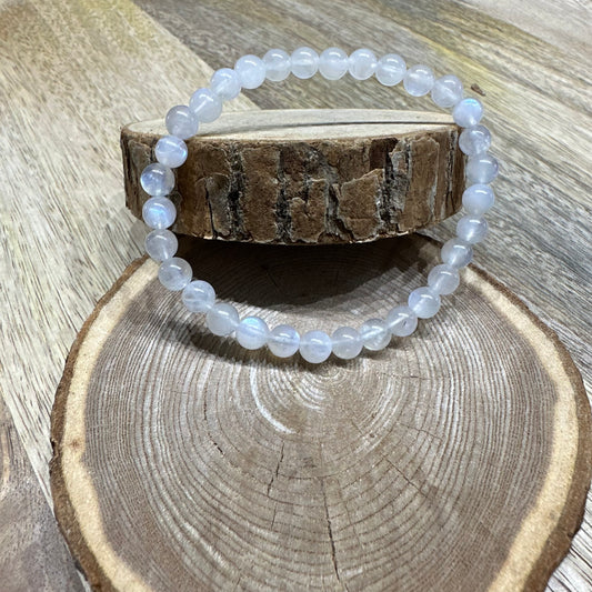 Bracelet Péristérite 6mm – Confiance, Sérénité et Intuition (Qualité AA)