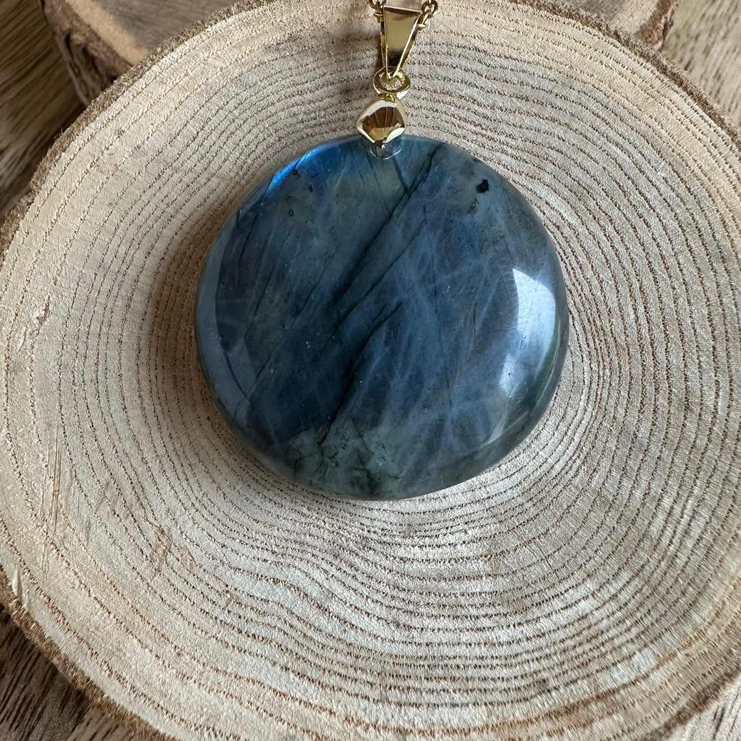 Pendentif Labradorite  – Protection, Intuition et Bouclier énergétique (REF 355)