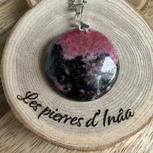 Pendentif Rhodonite – protection, apaisement, amour (Réf. 242)