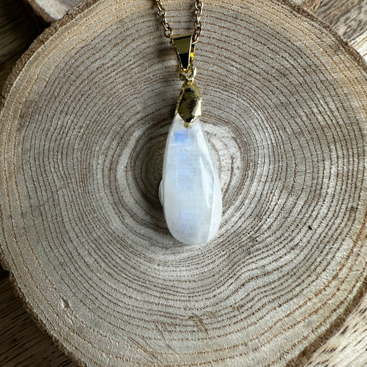 Pendentif en Péristérite – Pierre de confiance, d’intuition et de réparation émotionnelle | Réf. 230