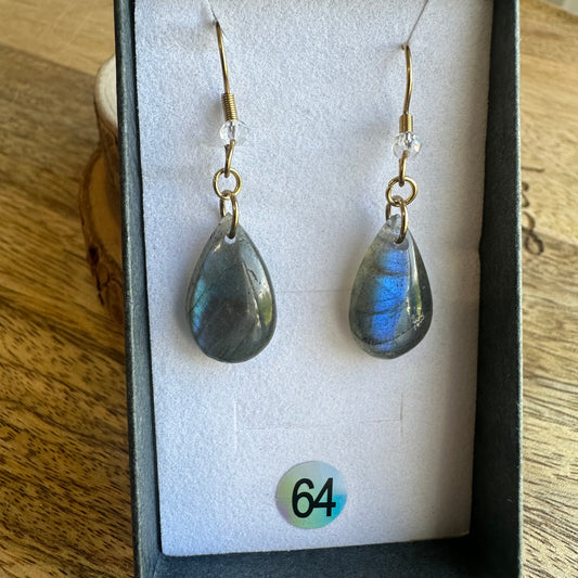 Boucles d’oreilles en Labradorite – Protection et Inspiration - REF 64
