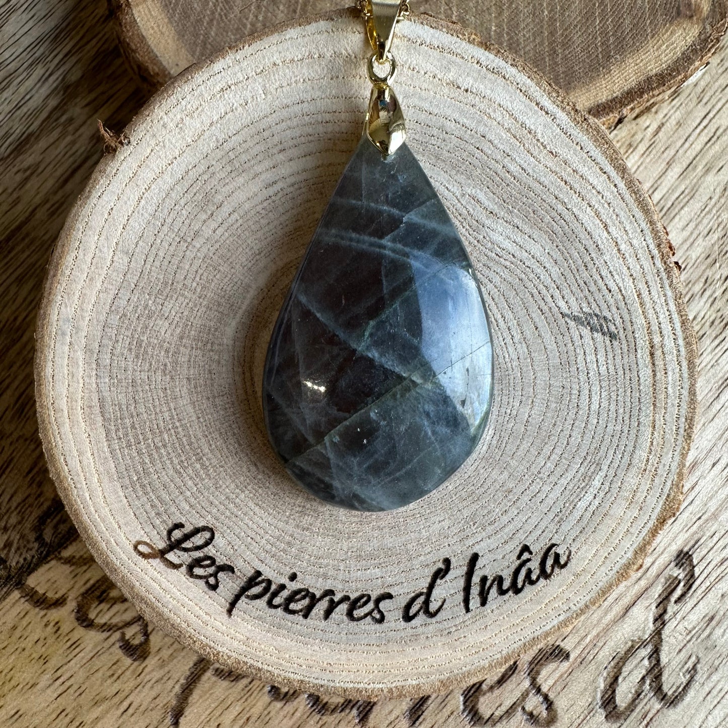 Pendentif Labradorite  – Protection, Intuition et Bouclier énergétique (REF 471)