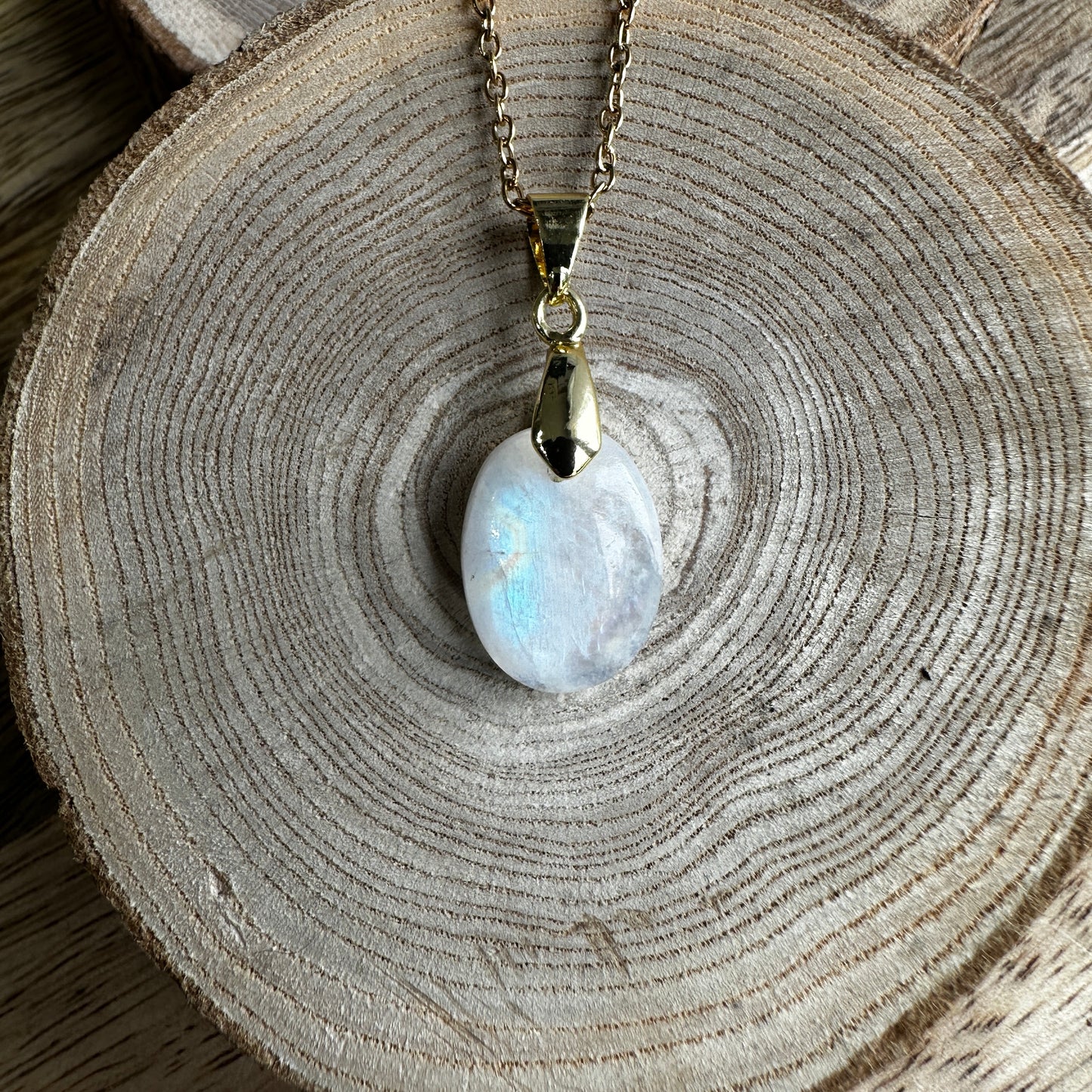Pendentif en Péristérite – Pierre de confiance, d’intuition et de réparation émotionnelle | Réf. 229