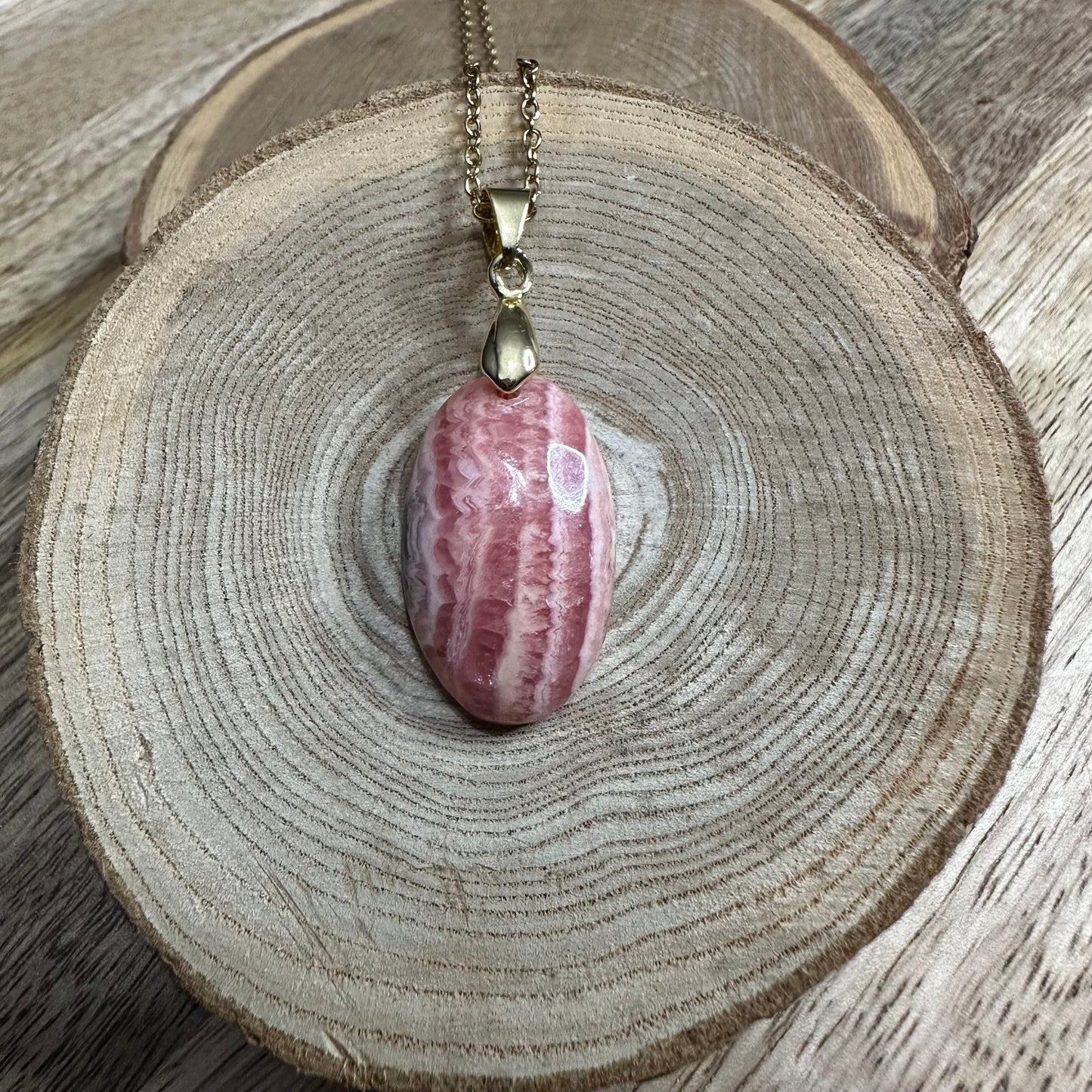 Pendentif Rhodochrosite d’Argentine  – Guérison émotionnelle et Amour de soi REF 330