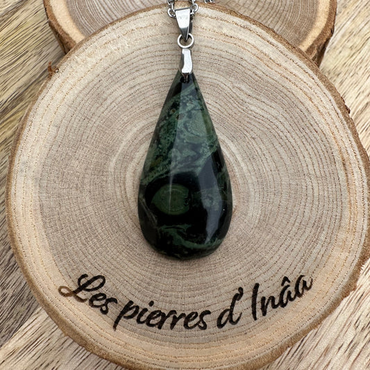 Pendentif Jaspe Kambaba – Pierre d’ancrage et de stabilité émotionnelle | Réf. 259