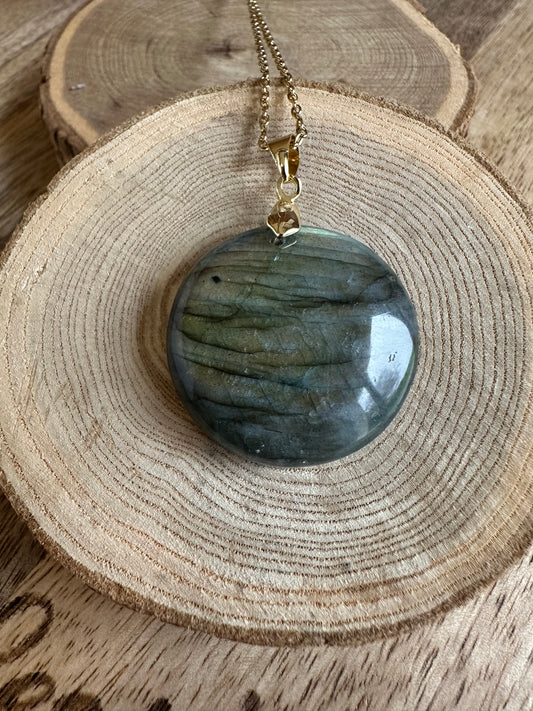 Pendentif Labradorite  – Protection, Intuition et Bouclier énergétique (REF 346)