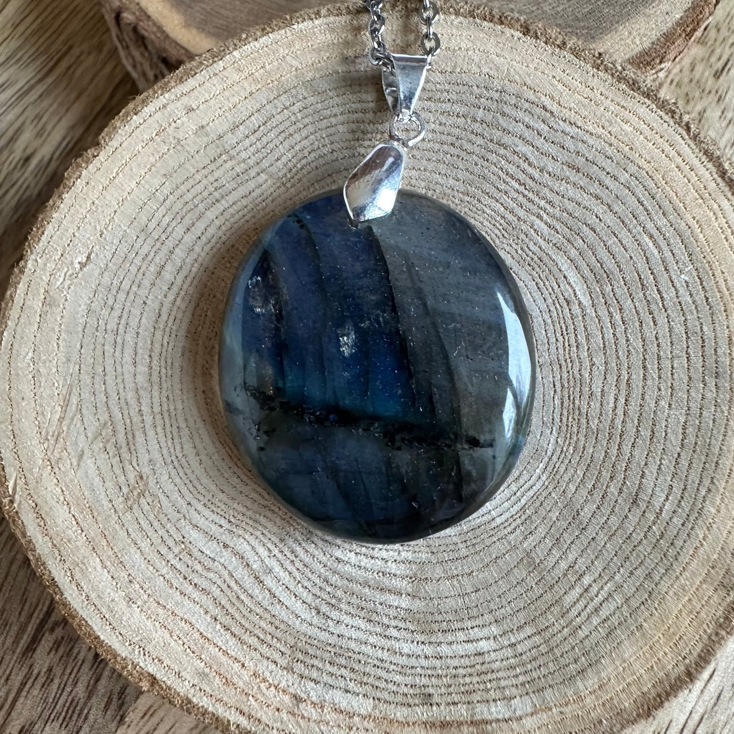 Pendentif Labradorite  – Protection, Intuition et Bouclier énergétique (REF 361)
