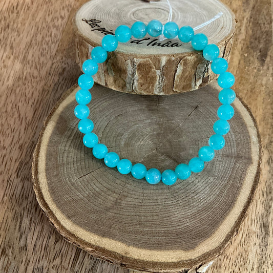 Bracelet Amazonite des États Unis 6mm – Pierre d’Apaisement et de Vérité Intérieure (Qualité AA)