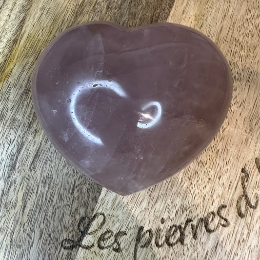 Coeur en Quartz Rose  552g – Amour, Douceur et Guérison Émotionnelle – REF 35