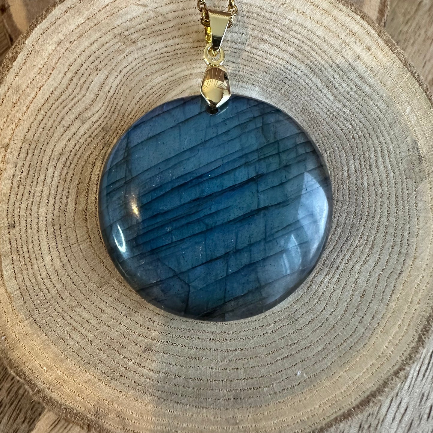 Pendentif Labradorite  – Protection, Intuition et Bouclier énergétique (REF 414)