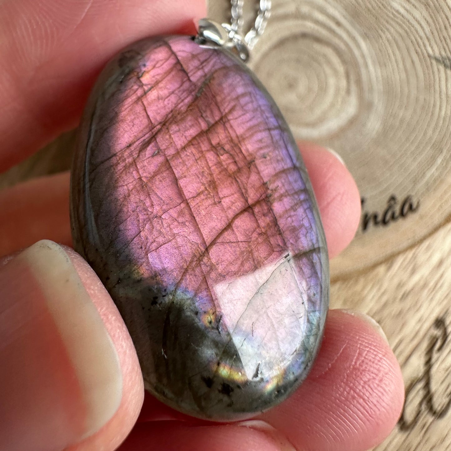 Pendentif Labradorite  – Protection, Intuition et Bouclier énergétique (REF 474)