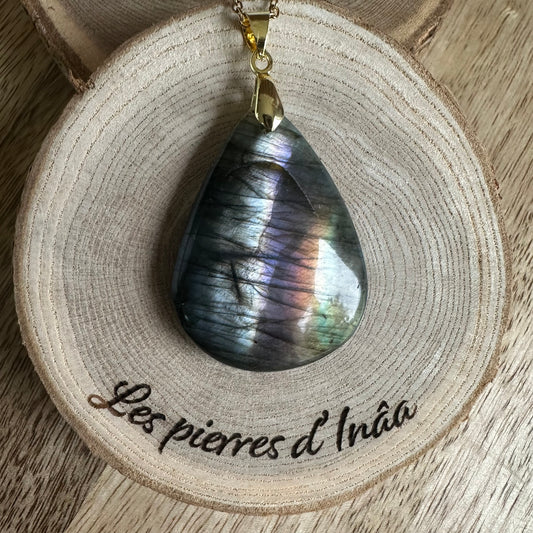 Pendentif Labradorite  – Protection, Intuition et Bouclier énergétique (REF 264)