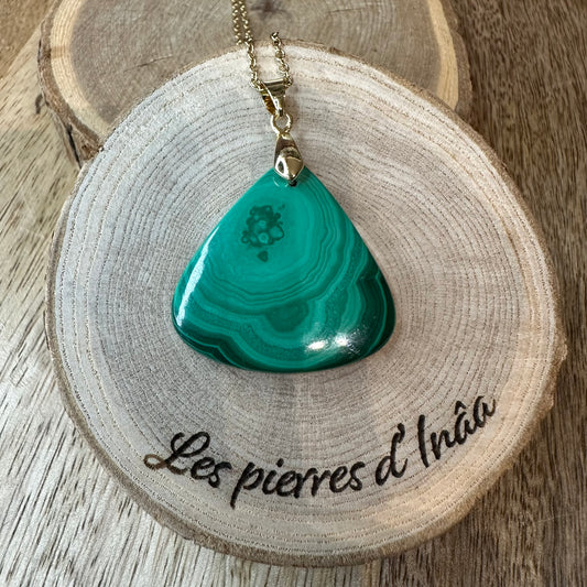 Pendentif Malachite – Soulagement physique et protection énergétique – REF454
