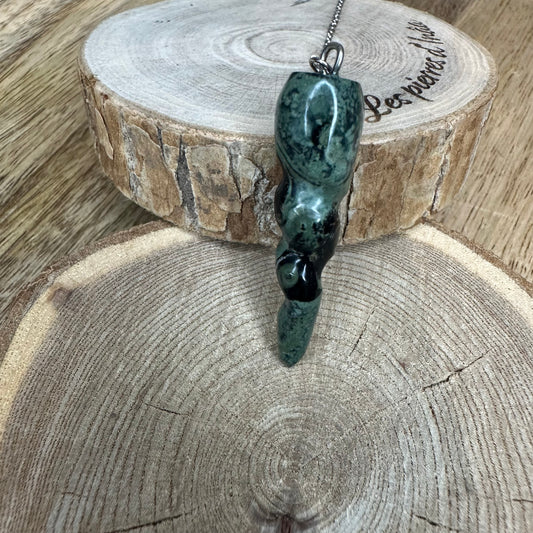 Pendule Jaspe Kambaba – Ancrage, Sécurité & Détermination | Réf. 2