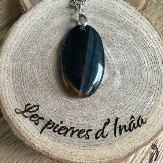 Pendentif Œil de Faucon  – Libération, Assurance et Clairvoyance Ref: 249
