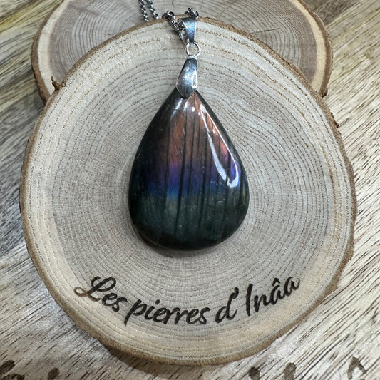 Pendentif Labradorite  – Protection, Intuition et Bouclier énergétique (REF 134)