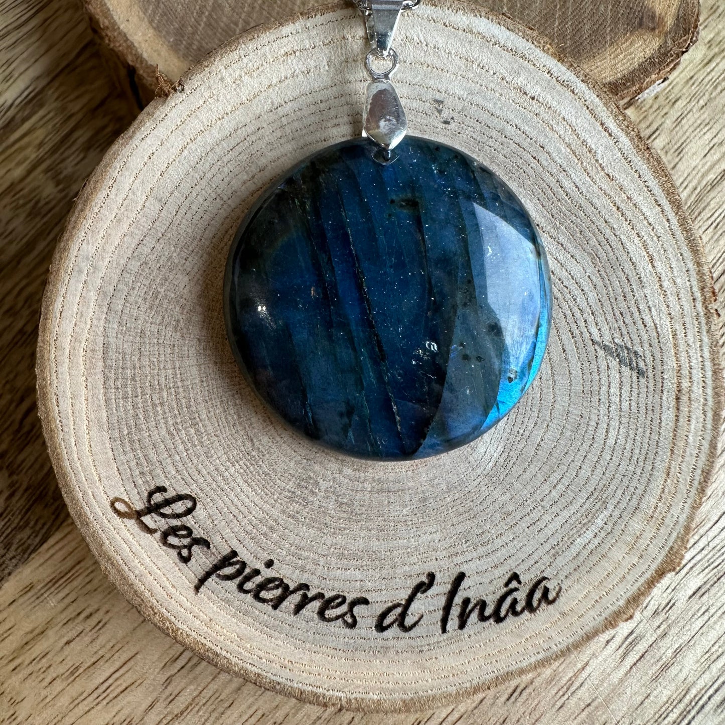 Pendentif Labradorite  – Protection, Intuition et Bouclier énergétique (REF 477)