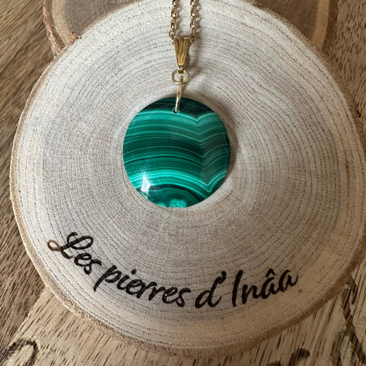Pendentif Malachite – Soulagement physique et protection énergétique – REF 193