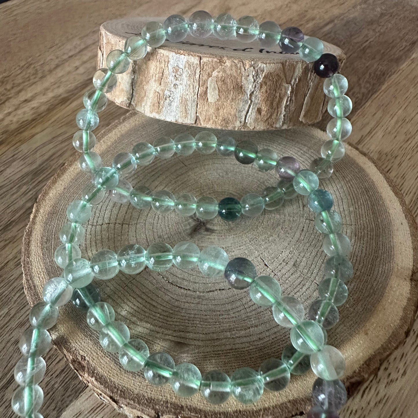 Bracelet Fluorite verte 6mm (Qualité AA)