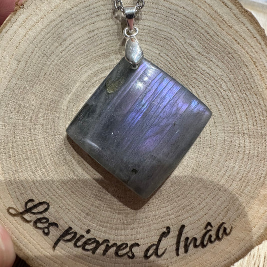 Pendentif Labradorite – Protection, Intuition et Bouclier énergétique (REF 168)