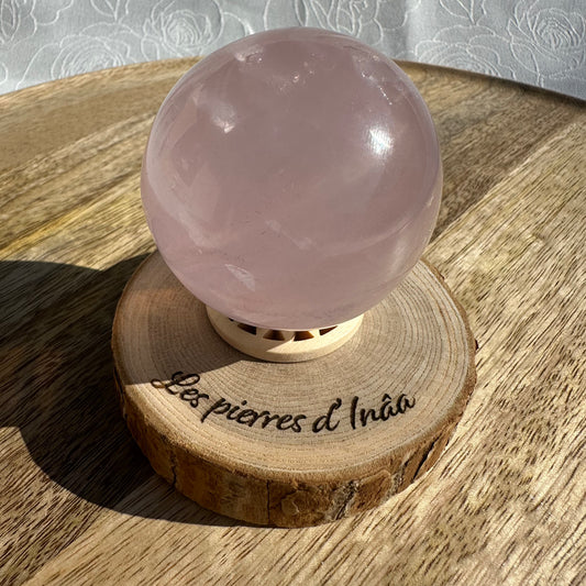 Sphère en Quartz Rose étoilée 217gr- REF 137