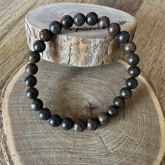 Bracelet en Bronzite – Pierre d’ancrage, de calme intérieur et de protection