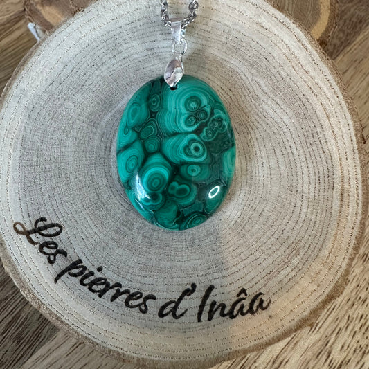 Pendentif Malachite – Soulagement physique et protection énergétique – REF 178