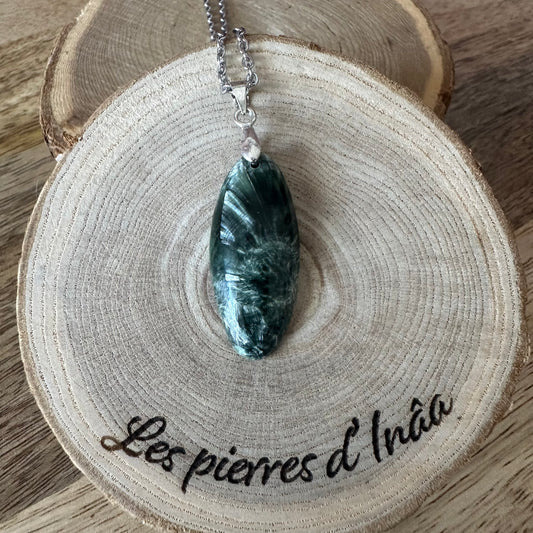 Pendentif Séraphinite – Connexion spirituelle et équilibre émotionnel – REF 194