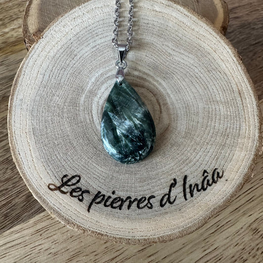 Pendentif Séraphinite – Connexion spirituelle et équilibre émotionnel – REF 195