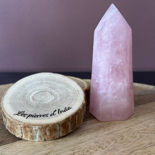 Pointe en Quartz Rose – Amour, Douceur et Guérison Émotionnelle - Ref 49 (272gr)